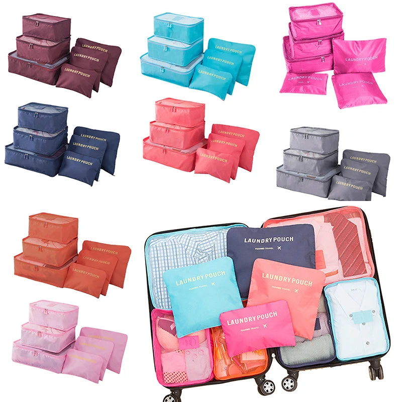 Set De Bolsas Organizadoras De Ropa X6 Para Valijas Viajes