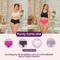 AltoEstilo® Panty Corte Alto Paqx4